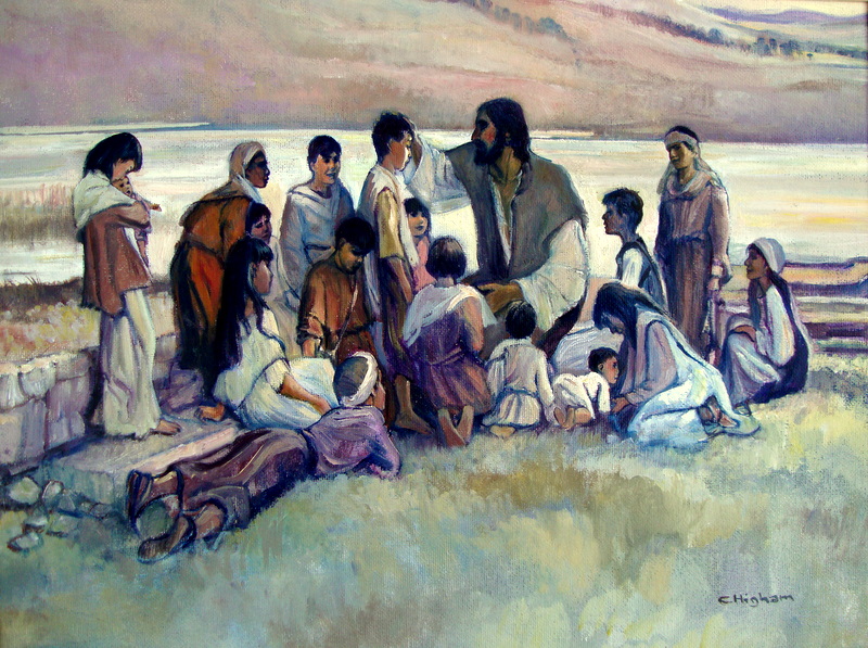 Иисус молится за детей