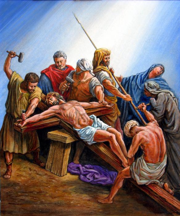Jesus nailed to the cross