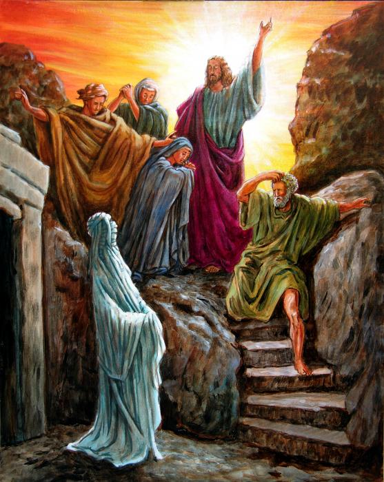 Jesus raises Lazarus